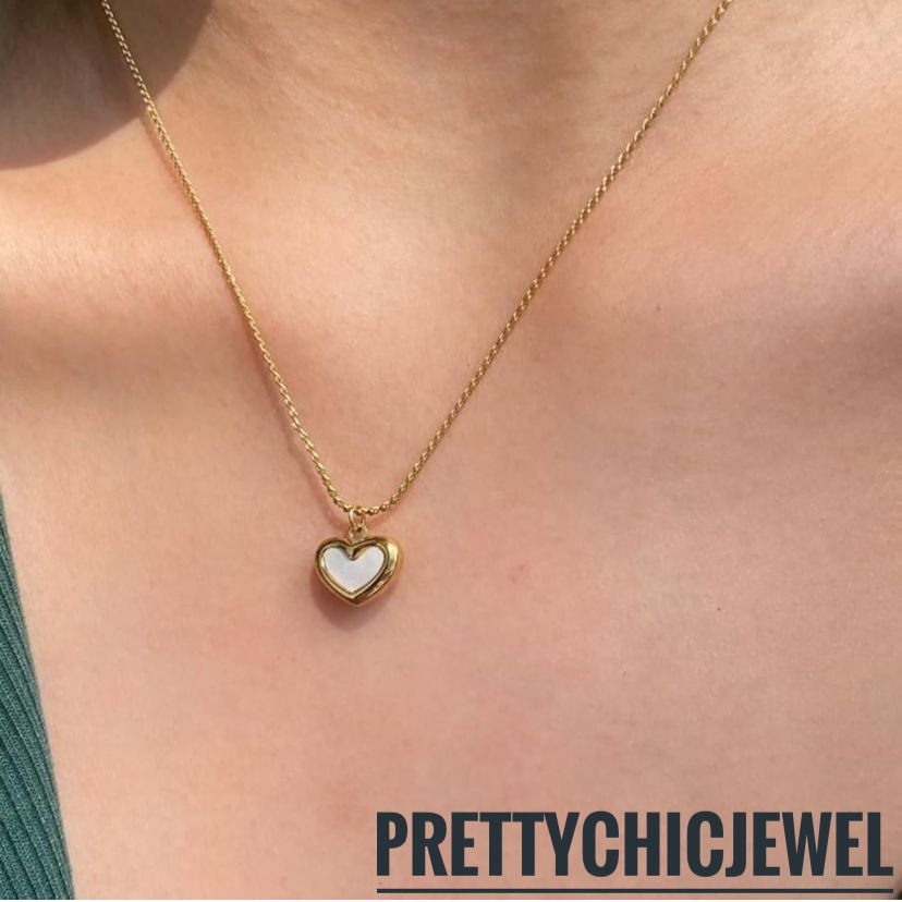 Anti tarnish white mini heart π pendant
