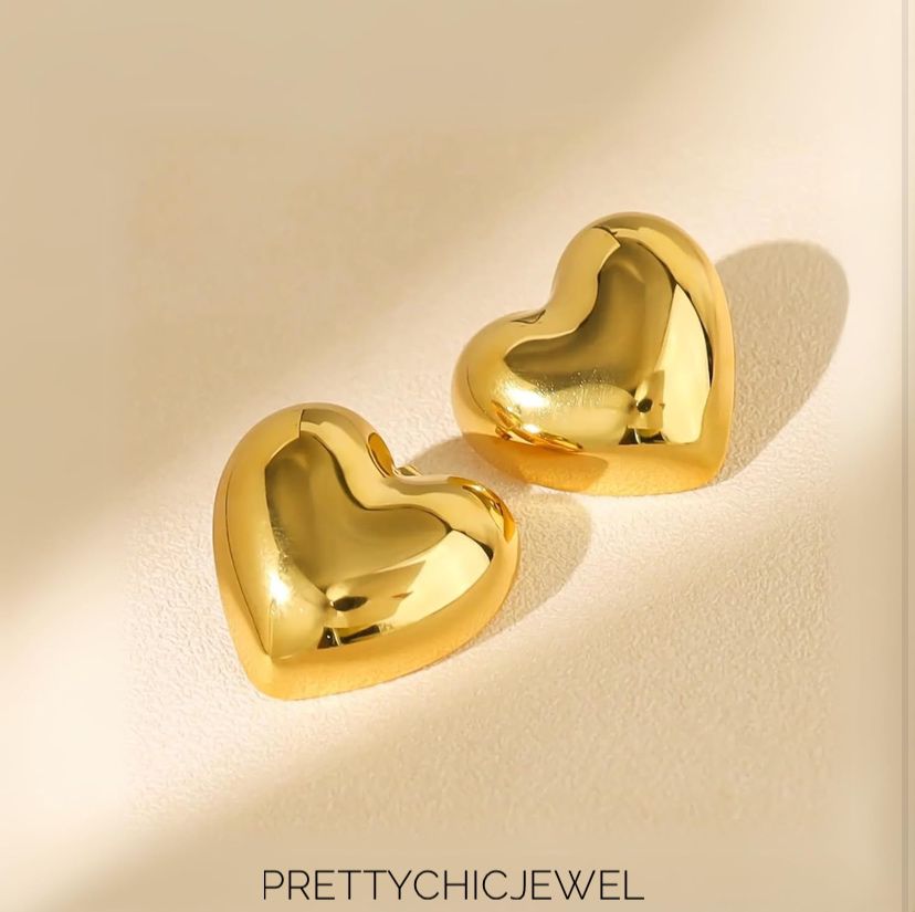 Golden Heart Earrings