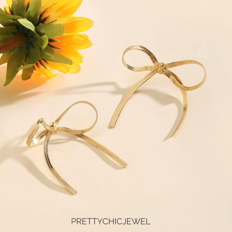 Golden Bow ππ Earrings For Women