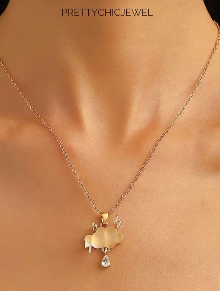 ⚡⚡ Lightning Cloud ☁️☁️ Anti tarnish Pendant