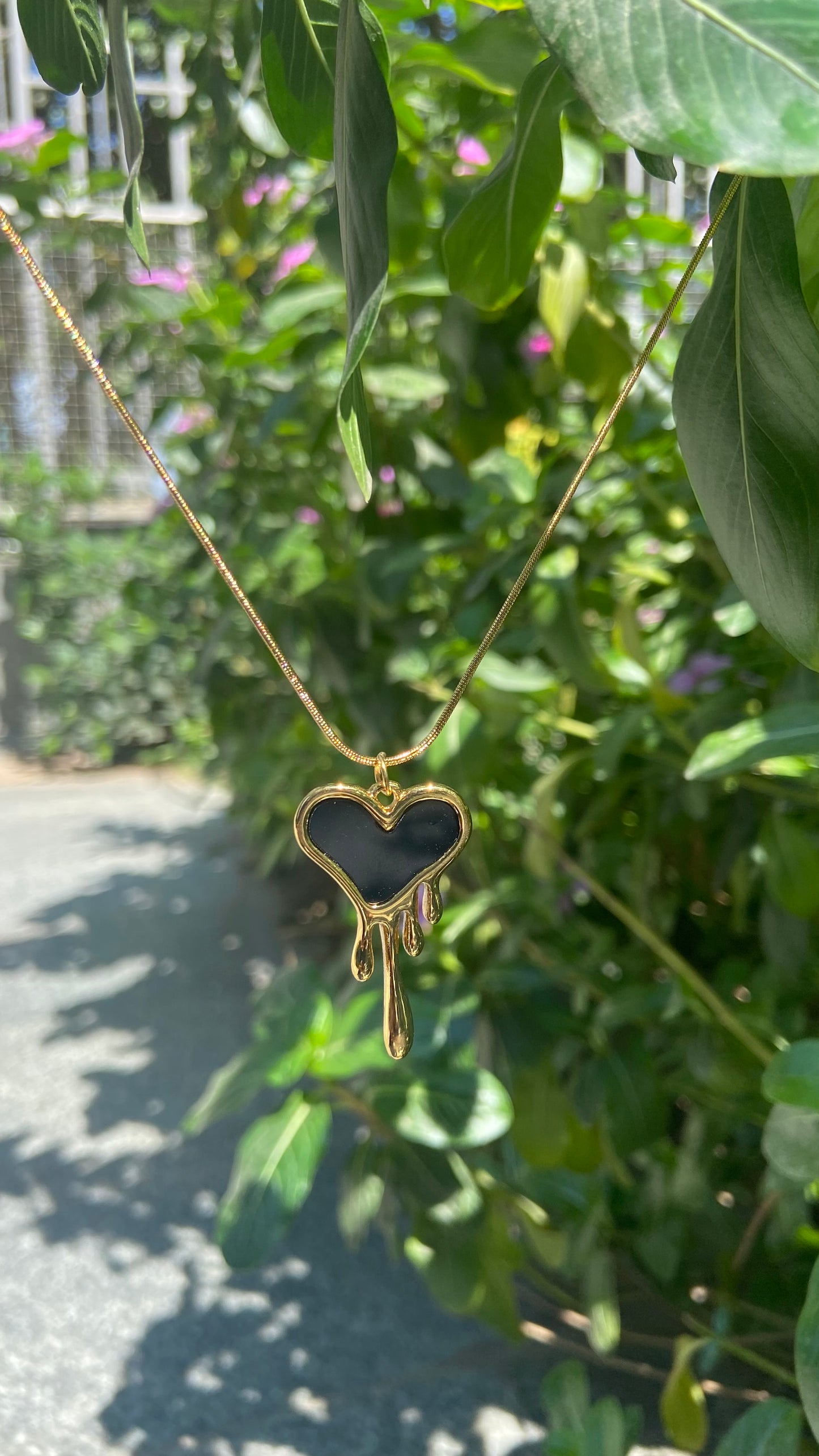 Anti Tarnish Black Melting Heart