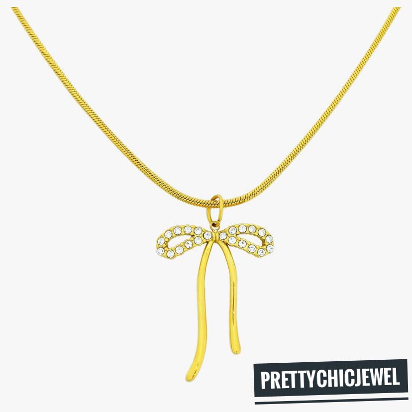 Anti tarnish bow 🎀pendant
