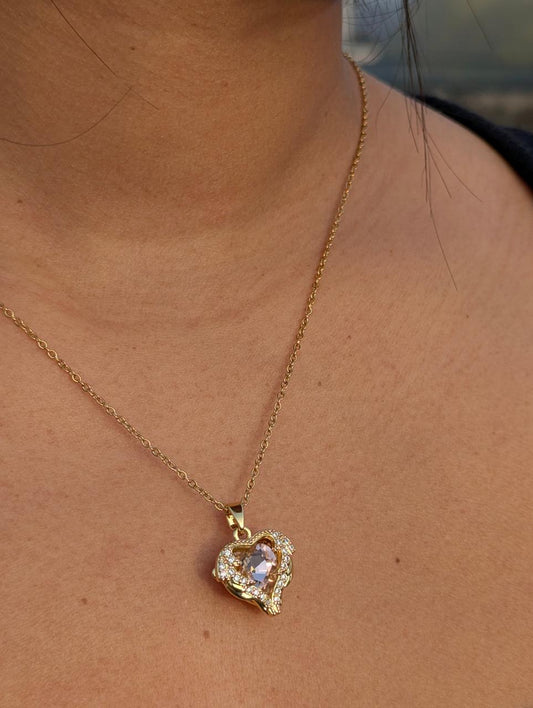 Gold plated anti tarnish  heart pendant ❤️