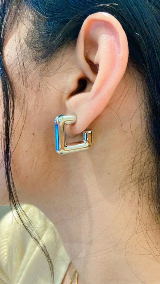 Statement square hoops  🟨 🟨