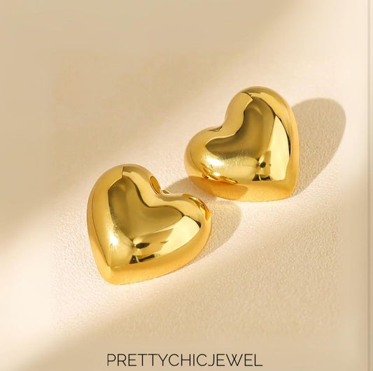 Golden Heart Earrings