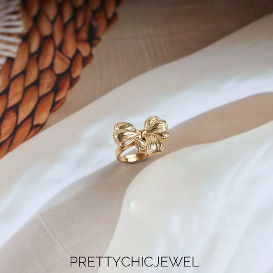 Anti Tarnish Bow 🎀 Adjustable  Ring 💍💍