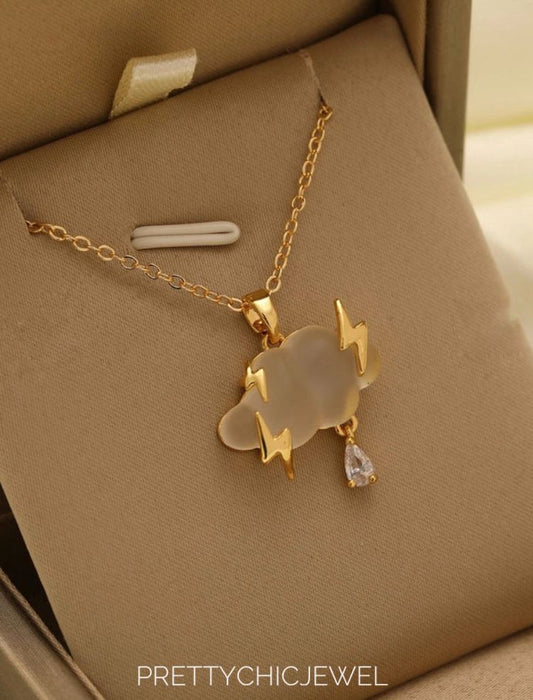 ⚡⚡ Lightning Cloud ☁️☁️ Anti tarnish Pendant