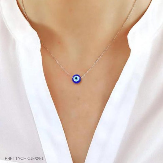 Evil eye 🧿 pendant with silver chain  🧿